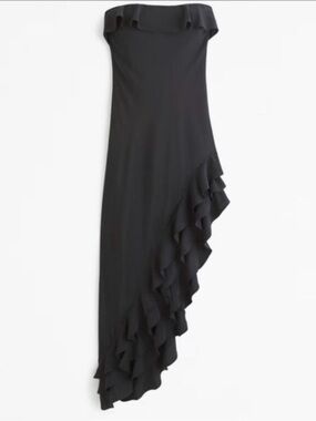 Abercrombie & Fitch strapless ruffle hem asymmetrical dress